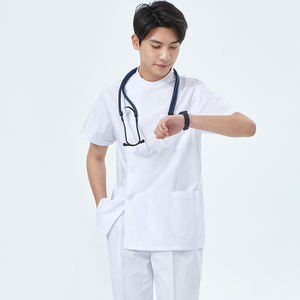 ชุดสครับคอปกแบบครูว์เนค ชุดทำงานผ่าตัด ชุดยูนิฟอร์มพยาบาลผดุงครรภ์ ชุดทำงานโรงพยาบาล สำหรับผู้หญิง ผู้ชาย แพทย์ แฟชั่นเกาหลี - Product Image 2