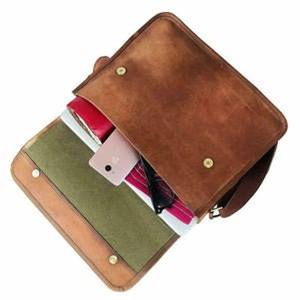 World Craft Impex 11*15 Inch Genuine Goat Leather <b>Messenger</b> <b>Bag</b> Brown Color Handcrafted Vintage Double Pocket <b>Men</b> Laptop <b>Bag</b> - Product Image 3