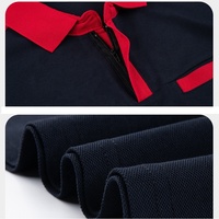 Logo personnalisé hommes coton polyester vêtements de sport chemise entreprise travail uniforme golf fermeture éclair polo chemise polo
