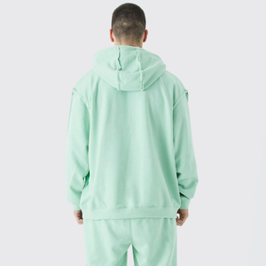 Sweat à capuche unisexe 100% coton Basics pull avec coupe ample motif solide automne hiver décontracté Streetwear pour les couples - Product Image 2