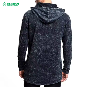 Sweat à capuche unisexe 2026 de haute qualité avec logo personnalisé imprimé sur le devant, en molleton 100 % coton teint uni / tissu éponge français à séchage rapide - Product Image 6