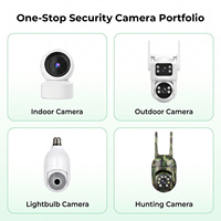 Cámara de Seguridad WiFi de Doble Lente 2K para Exteriores, Cámara IP Inalámbrica de 3MP con 360° °   PTZ, Detección Humana por IA, Visión Nocturna en Color