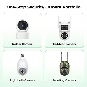 กล้องวงจรปิด WiFi แบบ 2K สองเลนส์ สำหรับภายนอกอาคาร กล้อง IP ไร้สาย 3MP พร้อมมุมมอง 360 องศา °   กล้อง PTZ, ระบบตรวจจับมนุษย์ด้วย AI, ระบบมองเห็นกลางคืนแบบสี - Product Image 3