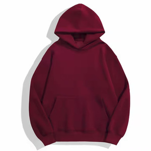 Sudadera con Capucha para Hombre, Estilo Holgado, Gruesa, de Invierno, con Bolsillo, Hombros Caídos, Estampado Digital, Teñido Liso, Transpirable, 470g - Product Image 1