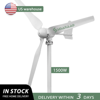 Éolienne à axe horizontal SM3-1500W à haute efficacité énergétique directement depuis l'entrepôt de Pologne vers l'Europe et les États-Unis