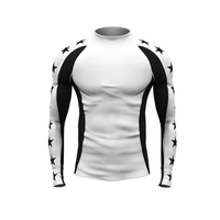 Jiu Jitsu brésilien BJJ Rash Guards Chemises de compression respirantes en nylon et spandex Rashguards MMA unis