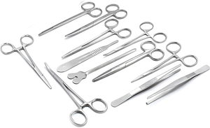Ensemble d'instruments de chirurgie mineure de base 13 pièces en acier inoxydable pince manuelle ciseaux porte-aiguilles Kit d'équipement chirurgical - Product Image 2