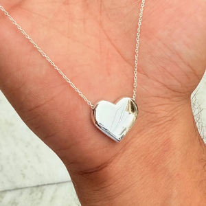 Fashion Trendy Design 925 Silver Link Chain <b>Heart</b> Love Shape Pendant Women Daily Wear Jewelry <b>Necklace</b> Luxury <b>Necklace</b> Woman's - Product Image 3