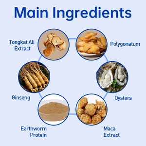 Produttore cinese sano caffè istantaneo a base di erbe per gli uomini vitalità forte energia di spinta del tè in bustine scatola di imballaggio - Product Image 3
