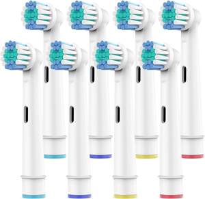 Deep Cleaning 8pcs Soft Nylon Bristles <b>Toothbrush</b> <b>Heads</b> for Adults Electric <b>Toothbrush</b> 1 Year Warranty for Household Hotel Use - Product Image 1