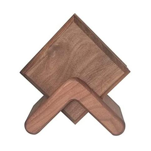 Decoración de Mesa Minimalista, Colección de Posavasos Cuadrados de Madera de Acacia o Mango Clásicos Hechos a Mano, 5 mm de Grosor con Acabado Natural - Product Image 4