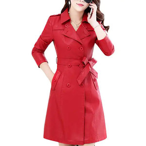 Abrigo de cuero para invierno, nuevo diseño de moda, tela suave, ideal para uso diario, abrigo para mujer - Product Image 1