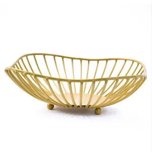 Decorative Household Round Small Pantry <b>Storage</b> and Organization Metal <b>Storage</b> <b>Wire</b> Fruit <b>Basket</b> Kitchen accessories - Product Image 5
