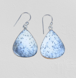 Boucles d'oreilles Dendrite Gemstone Spinner pour femmes Dangle Girls Fashion Handmade 925 Solid Sterling Silver 925 Stamp Silver Jewellery - Product Image 1