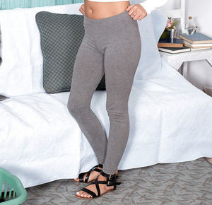 เลกกิ้งออกกำลังกายฟิตเนสโยคะผ้าสแปนเด็กซ์เอวกลางไร้รอยต่อควบคุมช่วงล่างยกกระชับก้นมีโลโก้ - Product Image 3