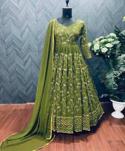 Mujeres indias exclusivas pesadas India Pakistán Ropa tradicional Ropa étnica india Alphanumero - Product Image 1