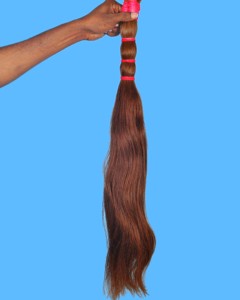 Cabello virgen indio Premium en marrón oscuro 12-36 pulgadas hebras saludables sin derramamiento textura suave - Product Image 2