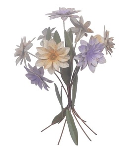 Venta al por mayor rústico vintage hecho a mano galvanizado ramo de flores interior vacaciones hogar Navidad decoración colgante - Product Image 2