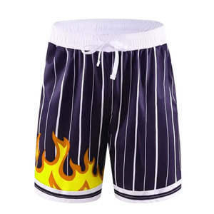 2025 logotipo personalizado Retro Streetwear entrenamiento pantalones cortos baloncesto deportes verano Unisex 100% poliéster secado rápido transpirable - Product Image 1
