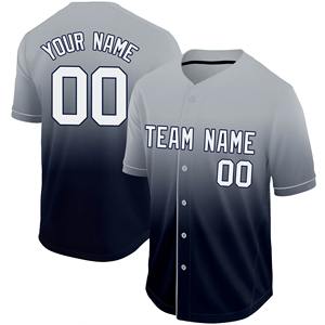 Uniforme de Béisbol Personalizado, Talla Grande, Color Degradado, Impreso, Transpirable, Ropa Deportiva para Hombre Adulto, Personalizado, Cómodo, 100% Poliéster - Product Image 4