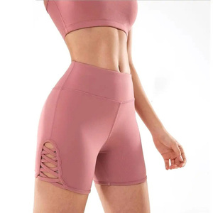 Vêtements d'été de haute qualité Logo personnalisé sans manches femmes Shorts et ensembles de soutien-gorge nouveau Style 100% coton dames Yoga ensembles Spandex Nylon - Product Image 4