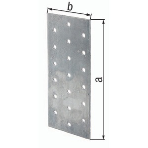 Plaques perforées galvanisées Sendzimir EN 14545:29-2 GAH 240x80x2 pour rayonnages utilitaires - Product Image 1