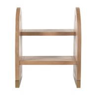 Taburete de madera con 2 Bases con tapa de latón, asiento decorativo para el hogar, sala de estar, dormitorio, baño para niños, cocina, uso multiusos