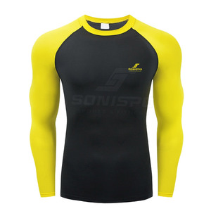 เสื้อคอมเพรสชั่นสั่งทำพิเศษ คุณภาพสูง สำหรับผู้ชาย คอกลม ไซส์ใหญ่ แขนยาว เนื้อผ้าหนา แห้งเร็ว ระบายอากาศได้ดี ผลิตจากผ้าสแปนเด็กซ์/โพลีเอสเตอร์ - Product Image 1