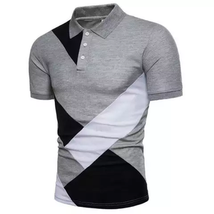 Algodón Color sólido Combinación de colores Polo Collar Hombres Camisetas Tamaño personalizado Golf Ropa Cuello clásico Hombres Polo Camiseta - Product Image 6