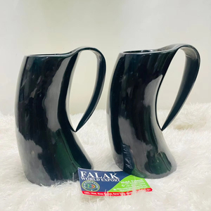 Taza de cuerno para beber vikingo de alta calidad personalizable Buffalo OxHorn ecológico desechable precio al por mayor estilo religioso de FWE - Product Image 2