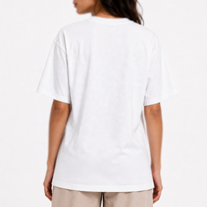 T-shirt décontracté en coton pour femme, doux et respirant, col rond, uni, personnalisable avec logo, haut d'été, vente en gros, t-shirt femme col rond - Product Image 4