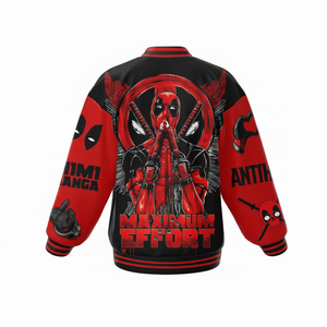 Veste universitaire en laine chaude pour unisexe fermeture à bouton-pression poignets côtelés et ourlet en vrac accepté - Product Image 2