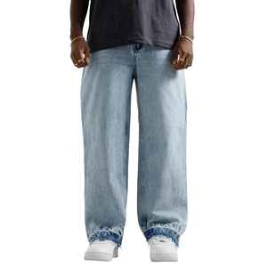High Street Wear Men Vintage Washed Fade Men Jeans Casual Streetwear Baggy Pants Unisex Oversized Loose Denim Jeans Pants - Product Image 2