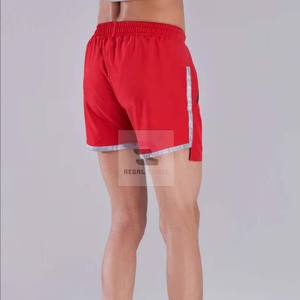 2025 pantalones cortos de gimnasio tejidos ecológicos para hombres antiarrugas de cintura media Casual Fitness sólido elástico OEM servicio al por mayor - Product Image 2