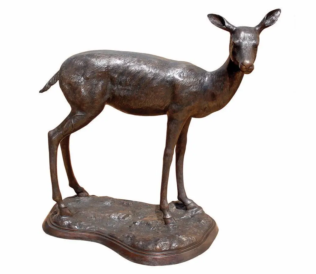 Özelleştirmek reçine Bulldog zürafa köpük heykel soyut sanat fiberglas heykel geyik alüminyum döküm
