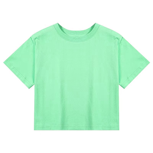 Diseño personalizado OEM al por mayor de ropa de mujer impresión digital de manga regular de las mujeres camisetas de cuello redondo para las niñas - Product Image 2