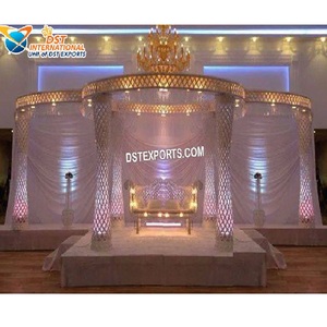 Majestueux mariage FRP cristal indien Mandap USA tendance mariage décor cristal Mandap Royal mariage fibre cristal piliers Mandaps - Product Image 1