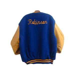 Chaqueta Varsity personalizada invierno de alta calidad mangas de cuero universidad béisbol Letterman lana Varsity chaqueta para hombres de alta calidad - Product Image 2