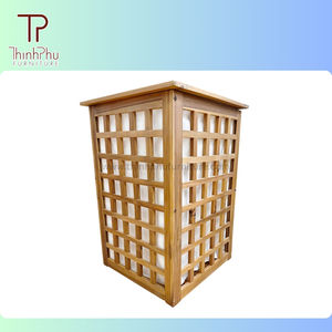 Contemporary Design Acacia <b>Wood</b> Commercial-Grade <b>Laundry</b> <b>Basket</b> Custom Made Cover for Villa Courtyard Furniture Accessories - Product Image 3