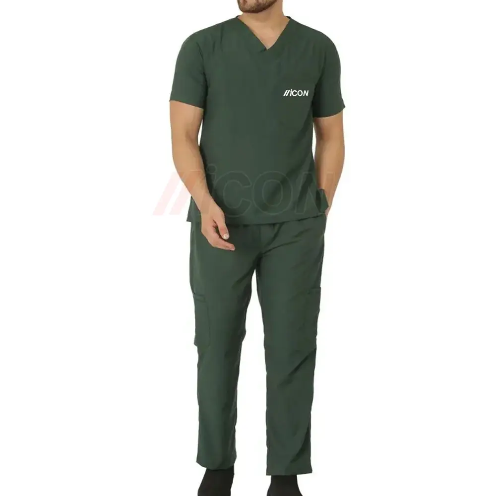 Oem Medische Kleding Ziekenhuisuniform Voor Artsen Mannen Ziekenhuiskleding Patiëntenjurk Kleding Katoen Unisex Op Maat