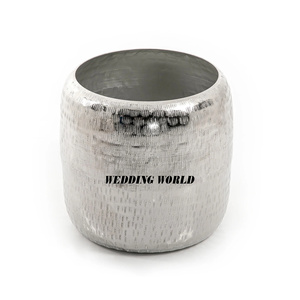 Fabricant de vase à fleurs en métal Pot de fleurs fait main d'excellente qualité Vase à fleurs en métal nickelé en gros - Product Image 1