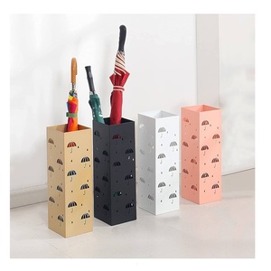 Porte-parapluie créatif rond de qualité supérieure porte-parapluie en cuir métallique porte-parapluie décoratif Style Unique - Product Image 1