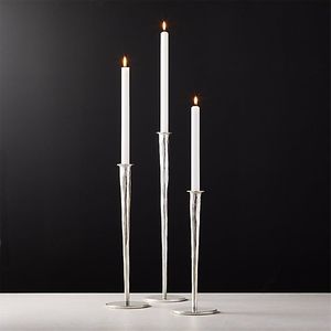 Bougeoir double palmier en aluminium et métal blanc pour la décoration intérieure - Product Image 3