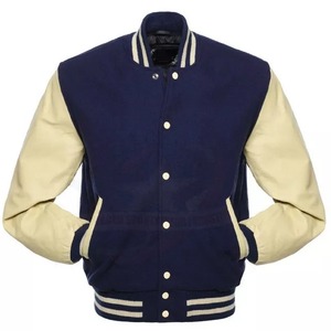 Vestes d'université Versity de grande taille pour hommes vestes d'université vierges en gros veste d'université Letterman unie avec logo personnalisé - Product Image 4