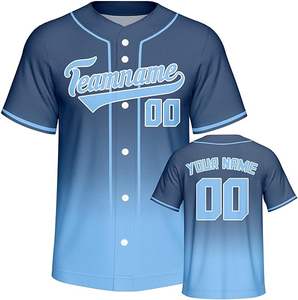 เสื้อกีฬาเบสบอลย้อนยุคมีกระดุมแห้งเร็วผ้าโพลีเอสเตอร์100% น้ำหนักเบาพลัสไซส์ - Product Image 1