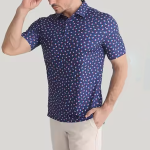 Nouveauté T-shirt polo de luxe en coton pour hommes Polo de golf en tricot de polyester avec logo brodé Chemises polo personnalisées - Product Image 5