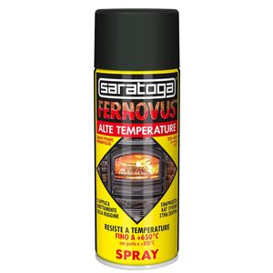 Pintura en Aerosol Saratoga Profesional Negro Mate 800C de Alta Temperatura 400ml, Fuerte Adhesión para Silenciadores, Estufas, Protección Contra Óxido - Product Image 1