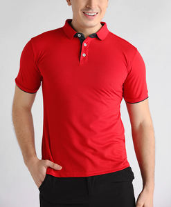 T-shirt de golf décontracté en coton lavé uni pour homme, personnalisable avec votre propre marque - Product Image 2