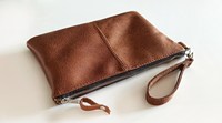 Pochette élégante pour femme en cuir véritable de haute qualité, personnalisable, design classique/moderne/antique, pour soirée formelle