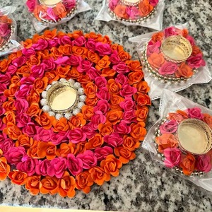 ชุด rangoli ทำด้วยมือ, ของตกแต่งบ้านตามเทศกาล, ของขวัญขึ้นบ้านใหม่, ของขวัญแต่งงาน, เสื่อดอกไม้, ของตกแต่งงานเลี้ยงน้ำชา, ของขวัญเทศกาลวาเลนไทน์ - Product Image 3